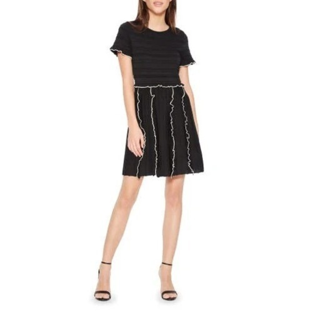 PARKER Womens Lenny Sweater Dress in Black Size XS